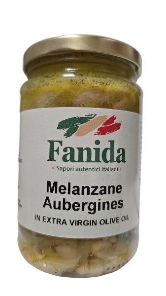 FANIDA VEGETABLES AUBERGINES JULIENNE IN EXTRA VIRGIN OLIVE OIL 270 GR