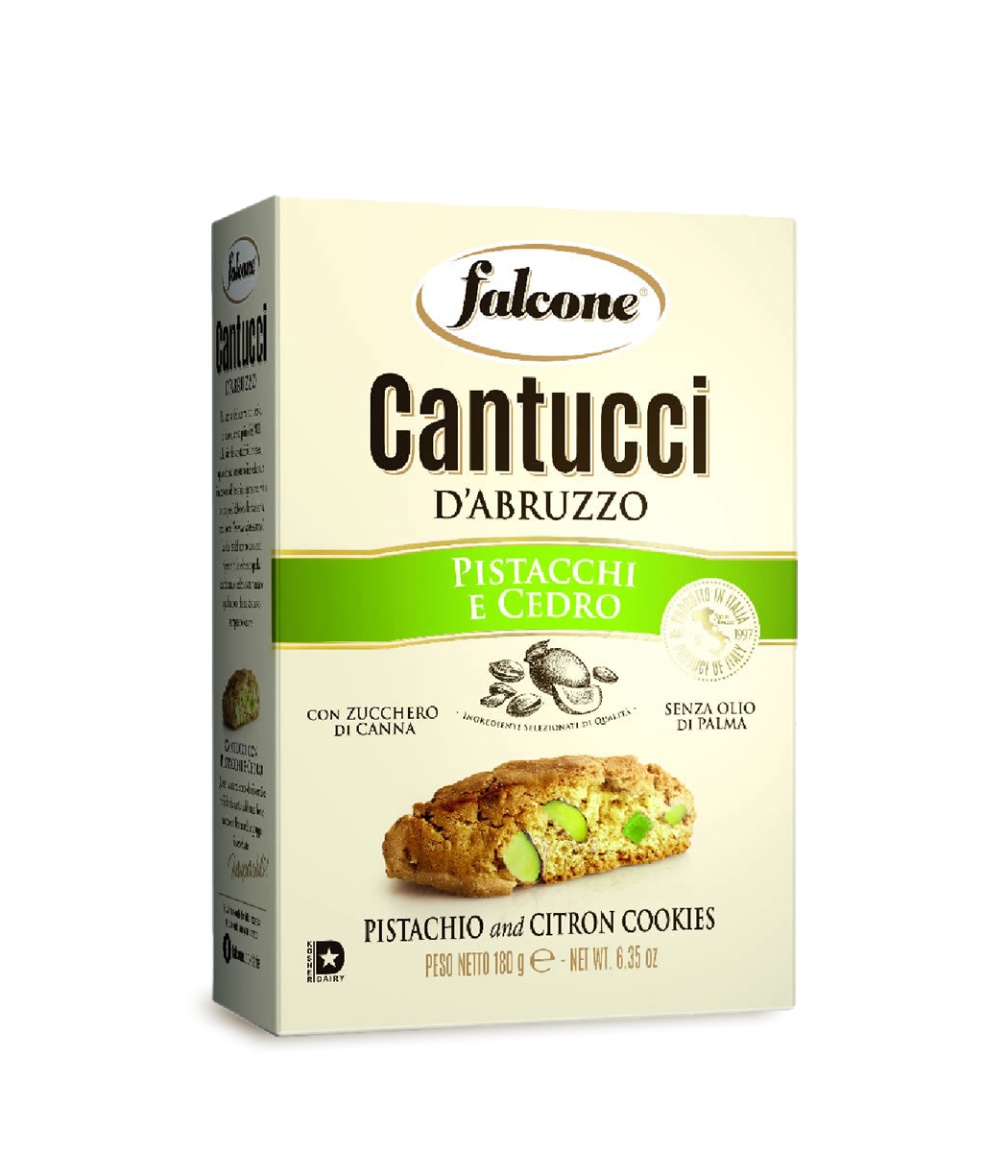 FALCONE BISCUITS PASTRY CANTUCCI D'ABRUZZO PISTACHIOS AND CEDAR 180 GR