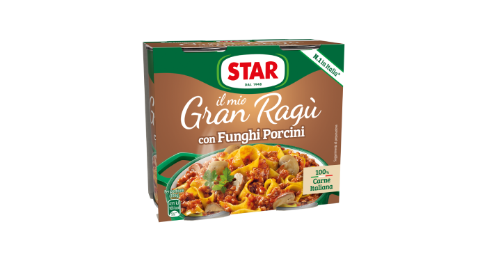 STAR GRAN RAGU' PASTA SAUCE PORCINI MUSHROOMS TIN 180 GR X2