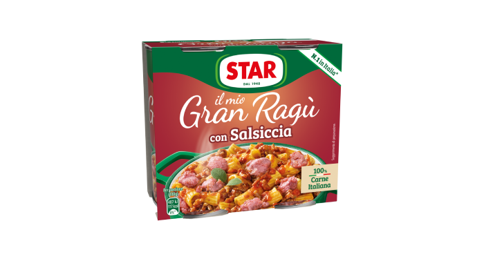 STAR GRAN RAGU' PASTA SAUCE SAUSAGE TIN 180 GR X2