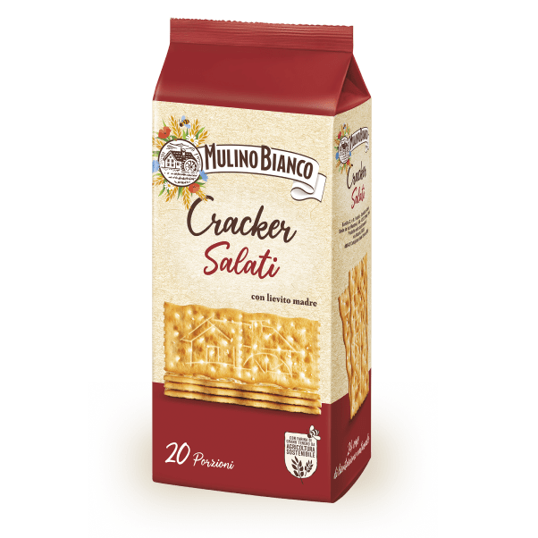 MULINO BIANCO CRACKER SFOGLIA DI GRANO RED WITH SALT X20 500 GR