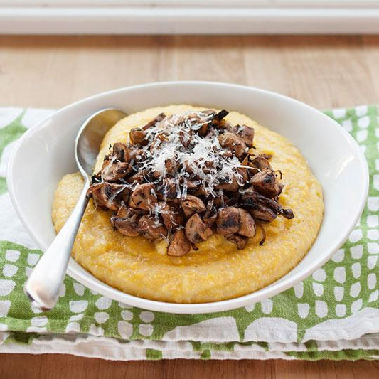 🥣 Creamy Italian Polenta with Mushrooms