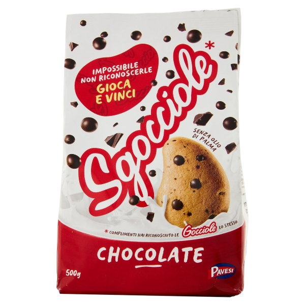 PAVESI COOKIES GOCCIOLE CHOCOLATE 500 GR