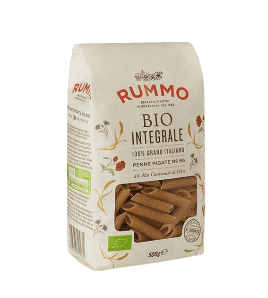 RUMMO PASTA WHOLEMEAL ORGANIC PENNE RIGATE N.66 500 GR