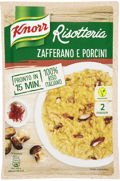 KNORR RISOTTERIA RISOTTO ZAFFERANO E PORCINI 175 GR