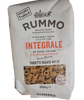 RUMMO PASTA WHOLEMEAL TUBETTI RIGATI N.72 500 GR