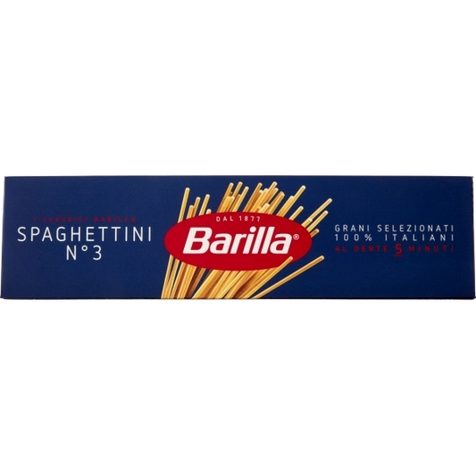 BARILLA PASTA DI SEMOLA SPAGHETTINI N.3 500 GR