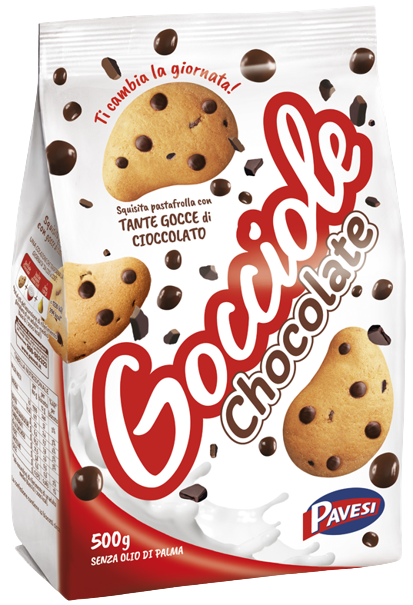 PAVESI COOKIES GOCCIOLE CHOCOLATE 500 GR