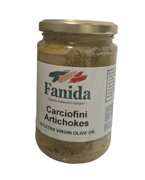 FANIDA VEGETABLES ARTICHOKES CUT CARCIOFINI IN EXTRA VIRGIN OLIVE OIL 280 GR
