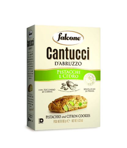 FALCONE BISCUITS PASTRY CANTUCCI D'ABRUZZO PISTACHIOS AND CEDAR 180 GR