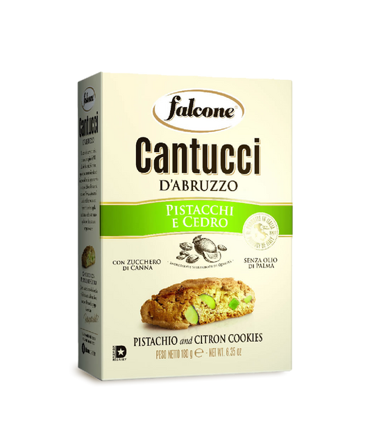 FALCONE BISCUITS PASTRY CANTUCCI D'ABRUZZO PISTACHIOS AND CEDAR 180 GR
