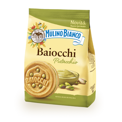 MULINO BIANCO COOKIES BAIOCCHI PISTACHIO 240 GR