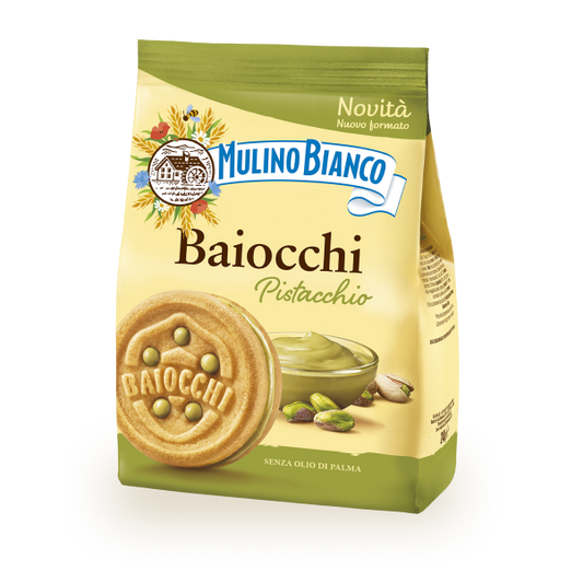MULINO BIANCO COOKIES BAIOCCHI PISTACHIO 240 GR