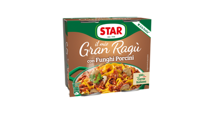 STAR GRAN RAGU' PASTA SAUCE PORCINI MUSHROOMS TIN 180 GR X2