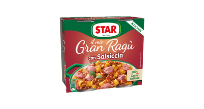 STAR GRAN RAGU' PASTA SAUCE SAUSAGE TIN 180 GR X2