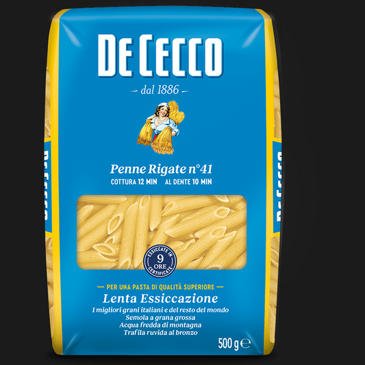 DE CECCO PASTA DI SEMOLA PENNE RIGATE N.41 500 GR