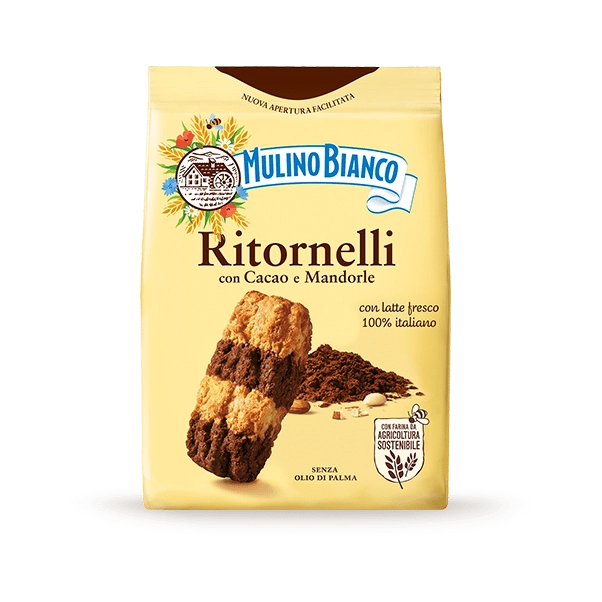 MULINO BIANCO COOKIES RITORNELLI COCOA AND ALMONDS 700 GR