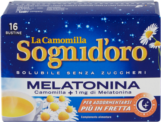 SOGNI D'ORO CAMOMILLA SOLUBILE CON MELATONINA 16 FILTRI