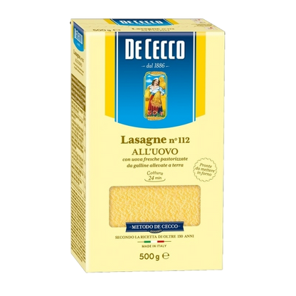 DE CECCO EGG PASTA LASAGNE N.112 500 GR