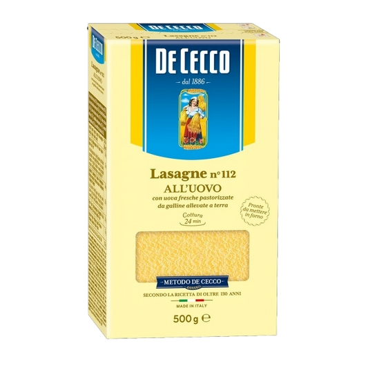 DE CECCO EGG PASTA LASAGNE N.112 500 GR