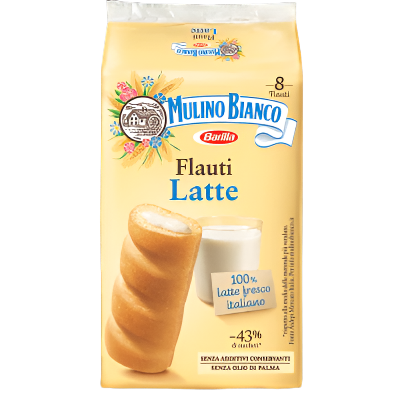 MULINO BIANCO SNACK FLAUTI MILK X8 280 GR