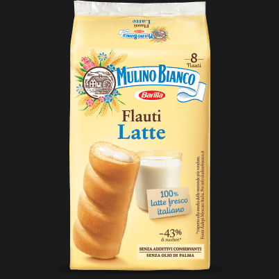 MULINO BIANCO SNACK FLAUTI LATTE X8 280 GR