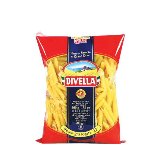 DIVELLA PASTA DI SEMOLA PENNE ZITI RIGATE N.27 500 GR