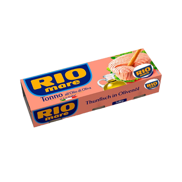RIOMARE TUNA IN OLIVE OIL 80 GR X3