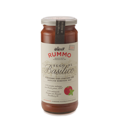 RUMMO PASTA SAUCE WITH BASIL JAR 340 GR