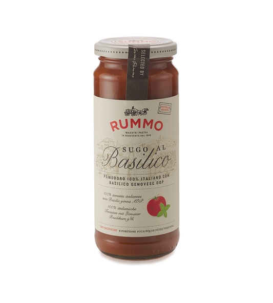 RUMMO PASTA SAUCE WITH BASIL JAR 340 GR